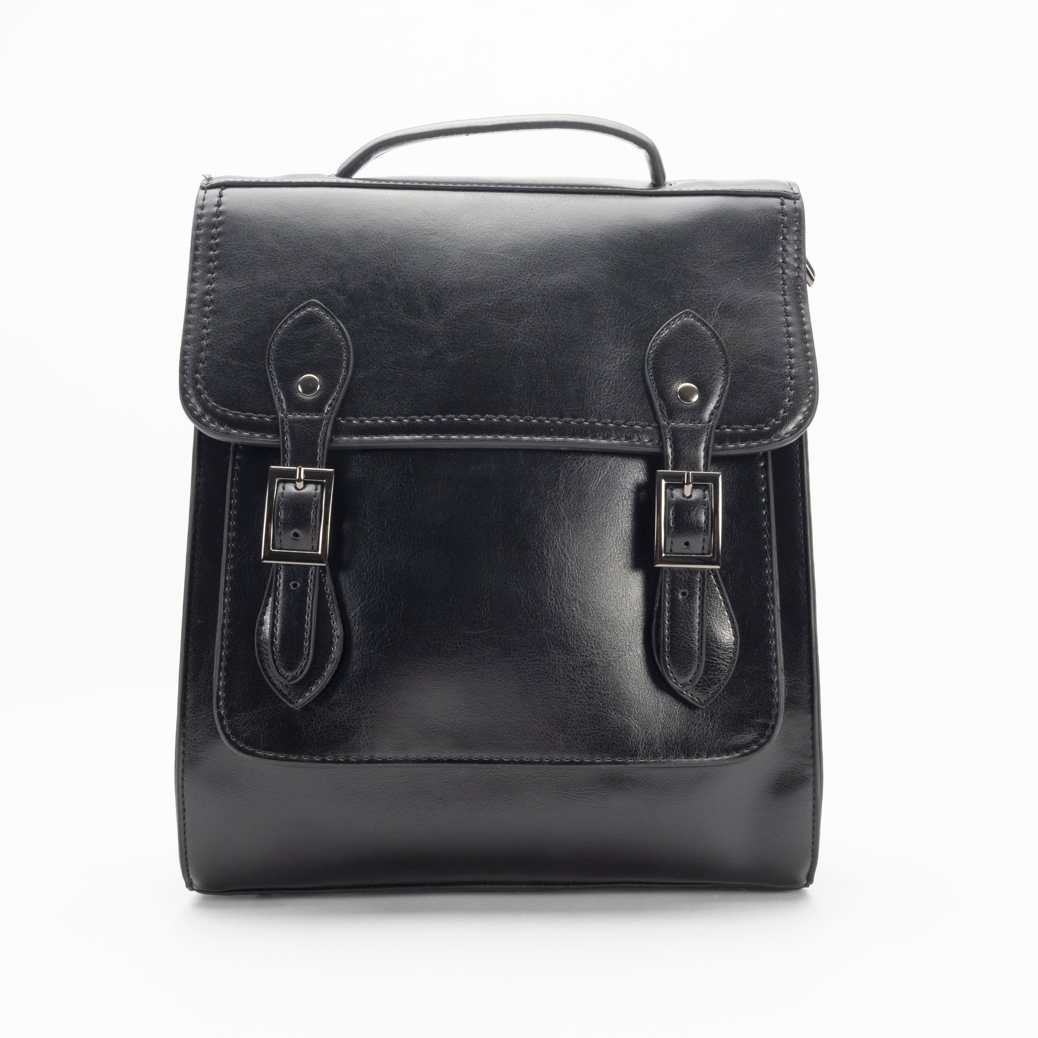 Prema Leathers Cambridge Satchel – Handmade Genuine Leather Structured Backpack/Satchel with Convertible Carry, Bronze/Brown/White/Black Brown